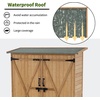image:imageMCombo Outdoor Storage Cabinet with Shelves Wood Garden Shed with Floor Outside Tool Shed with 2 Lockable Doors for Yard Patio Lawn 1400 NaturalNatural