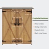 image:imageMCombo Outdoor Storage Cabinet with Shelves Wood Garden Shed with Floor Outside Tool Shed with 2 Lockable Doors for Yard Patio Lawn 1400 NaturalNatural