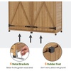 image:imageMCombo Outdoor Storage Cabinet with Shelves Wood Garden Shed with Floor Outside Tool Shed with 2 Lockable Doors for Yard Patio Lawn 1400 NaturalNatural