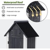 image:imageMCombo Outdoor Storage Cabinet with Shelves Wooden Outside Storage Shed with Floor Garden Tool Shed for Patio Yard Lawn 0770 NaturalGray