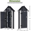 image:imageMCombo Outdoor Storage Cabinet with Shelves Wooden Outside Storage Shed with Floor Garden Tool Shed for Patio Yard Lawn 0770 NaturalGray