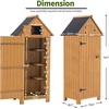 image:imageMCombo Outdoor Storage Cabinet with Shelves Wooden Outside Storage Shed with Floor Garden Tool Shed for Patio Yard Lawn 0770 NaturalNatural