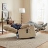 image:imageMCombo Oversized Dual Motor Power Lift Recliner Chair Sofa with Massage and Heat for Big Elderly People Infinite Position USB Ports Fabric R7688 Navy Blue LargeOversizeBeige