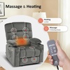 image:imageMCombo Oversized Dual Motor Power Lift Recliner Chair Sofa with Massage and Heat for Big Elderly People Infinite Position USB Ports Fabric R7688 Navy Blue LargeOversizeGrey