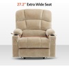 image:imageMCombo Oversized Dual Motor Power Lift Recliner Chair Sofa with Massage and Heat for Big Elderly People Infinite Position USB Ports Fabric R7688 Navy Blue LargeOversizeBeige