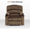 image:imageMCombo Oversized Dual Motor Power Lift Recliner Chair Sofa with Massage and Heat for Big Elderly People Infinite Position USB Ports Fabric R7688 Navy Blue LargeOversizeBrown