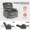 image:imageMCombo Oversized Dual Motor Power Lift Recliner Chair Sofa with Massage and Heat for Big Elderly People Infinite Position USB Ports Fabric R7688 Navy Blue LargeOversizeGrey