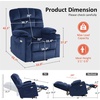 image:imageMCombo Oversized Dual Motor Power Lift Recliner Chair Sofa with Massage and Heat for Big Elderly People Infinite Position USB Ports Fabric R7688 Navy Blue LargeOversizeNavy Blue