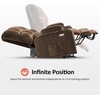 image:imageMCombo Oversized Dual Motor Power Lift Recliner Chair Sofa with Massage and Heat for Big Elderly People Infinite Position USB Ports Fabric R7688 Navy Blue LargeOversizeBrown