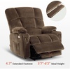 image:imageMCombo Oversized Dual Motor Power Lift Recliner Chair Sofa with Massage and Heat for Big Elderly People Infinite Position USB Ports Fabric R7688 Navy Blue LargeOversizeBrown