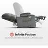 image:imageMCombo Oversized Dual Motor Power Lift Recliner Chair Sofa with Massage and Heat for Big Elderly People Infinite Position USB Ports Fabric R7688 Navy Blue LargeOversizeGrey