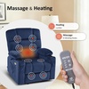 image:imageMCombo Oversized Dual Motor Power Lift Recliner Chair Sofa with Massage and Heat for Big Elderly People Infinite Position USB Ports Fabric R7688 Navy Blue LargeOversizeNavy Blue