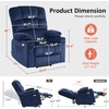image:imageMCombo Oversized Dual Motor Power Lift Recliner Chair Sofa with Massage and Heat for Big Elderly People Infinite Position USB Ports Fabric R7688 Navy Blue LargeOversizeNavy Blue