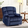 image:imageMCombo Oversized Dual Motor Power Lift Recliner Chair Sofa with Massage and Heat for Big Elderly People Infinite Position USB Ports Fabric R7688 Navy Blue LargeOversizeNavy Blue
