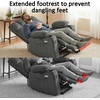 image:imageMCombo Oversized Dual Motor Power Lift Recliner Chair Sofa with Massage and Heat for Big Elderly People Infinite Position USB Ports Fabric R7688 Navy Blue LargeOversizeGrey