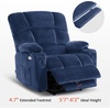 image:imageMCombo Oversized Dual Motor Power Lift Recliner Chair Sofa with Massage and Heat for Big Elderly People Infinite Position USB Ports Fabric R7688 Navy Blue LargeOversizeNavy Blue
