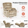 image:imageMCombo Oversized Dual Motor Power Lift Recliner Chair Sofa with Massage and Heat for Big Elderly People Infinite Position USB Ports Fabric R7688 Navy Blue LargeOversizeBeige