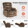 image:imageMCombo Oversized Dual Motor Power Lift Recliner Chair Sofa with Massage and Heat for Big Elderly People Infinite Position USB Ports Fabric R7688 Navy Blue LargeOversizeBrown