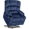 image:imageMCombo Oversized Dual Motor Power Lift Recliner Chair Sofa with Massage and Heat for Big Elderly People Infinite Position USB Ports Fabric R7688 Navy Blue LargeOversizeNavy Blue