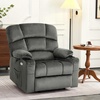 image:imageMCombo Oversized Dual Motor Power Lift Recliner Chair Sofa with Massage and Heat for Big Elderly People Infinite Position USB Ports Fabric R7688 Navy Blue LargeOversizeGrey