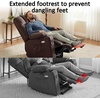 image:imageMCombo Oversized Dual Motor Power Lift Recliner Chair Sofa with Massage and Heat for Big Elderly People Infinite Position USB Ports Faux Leather R7688 Dark Brown LargeOversizeLight Brown