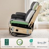 image:imageMCombo Oversized Swivel Glider Rocker Power Recliner Chair for Living Room with Heat and Vibration Massage USB Ports Cup Holders and Pockets Faux Leather 7785 BlackGrey