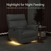 image:imageMCombo Oversized Swivel Glider Rocker Recliner with Adjustable Headrest Dual Motor Power Recliner for Nursery Led Nightlight Fabric PR601 BeigeBeige