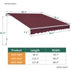 image:imageMCombo Patio Awning 10x8 Feet Sunshade Canopy for Manual Retractable Awnings 4627 Beige 10x8ftBurgundy