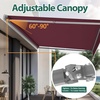 image:imageMCombo Patio Awning 10x8 Feet Sunshade Canopy for Manual Retractable Awnings 4627 Beige 10x8ftBurgundy