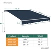 image:imageMCombo Patio Awning 10x8 Feet Sunshade Canopy for Manual Retractable Awnings 4627 Beige 10x8ftDark Blue