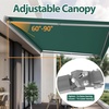 image:imageMCombo Patio Awning 10x8 Feet Sunshade Canopy for Manual Retractable Awnings 4627 Beige 10x8ftDark Green