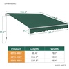 image:imageMCombo Patio Awning 10x8 Feet Sunshade Canopy for Manual Retractable Awnings 4627 Beige 10x8ftDark Green