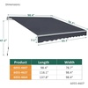 image:imageMCombo Patio Awning 10x8 Feet Sunshade Canopy for Manual Retractable Awnings 4627 Beige 10x8ftDark Grey