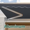 image:imageMCombo Patio Awning 10x8 Feet Sunshade Canopy for Manual Retractable Awnings 4627 Beige 10x8ftDark Grey