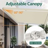 image:imageMCombo Patio Awning 10x8 Feet Sunshade Canopy for Manual Retractable Awnings 4627 Beige 10x8ftOffwhite