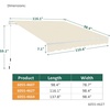 image:imageMCombo Patio Awning 10x8 Feet Sunshade Canopy for Manual Retractable Awnings 4627 Beige 10x8ftOffwhite
