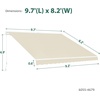 image:imageMCombo Patio Awning 10x8 Feet Sunshade Canopy with HalfCassette for Manual Retractable Awnings 4679 BeigeBeige