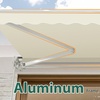 image:imageMCombo Patio Awning 10x8 Feet Sunshade Canopy with HalfCassette for Manual Retractable Awnings 4679 BeigeBeige