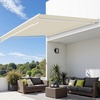 image:imageMCombo Patio Awning 10x8 Feet Sunshade Canopy with HalfCassette for Manual Retractable Awnings 4679 BeigeBeige