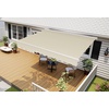 image:imageMCombo Patio Awning 10x8 Feet Sunshade Canopy with HalfCassette for Manual Retractable Awnings 4679 BeigeBeige