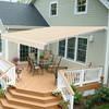 image:imageMCombo Patio Awning 10x8 Feet Sunshade Canopy with HalfCassette for Manual Retractable Awnings 4679 BeigeBeige