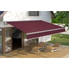 image:imageMCombo Patio Awning 10x8 Feet Sunshade Canopy with HalfCassette for Manual Retractable Awnings 4679 BeigeBurgundy
