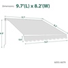 image:imageMCombo Patio Awning 10x8 Feet Sunshade Canopy with HalfCassette for Manual Retractable Awnings 4679 BeigeBurgundy