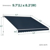 image:imageMCombo Patio Awning 10x8 Feet Sunshade Canopy with HalfCassette for Manual Retractable Awnings 4679 BeigeDark Blue