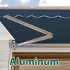 image:imageMCombo Patio Awning 10x8 Feet Sunshade Canopy with HalfCassette for Manual Retractable Awnings 4679 BeigeDark Blue