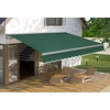 image:imageMCombo Patio Awning 10x8 Feet Sunshade Canopy with HalfCassette for Manual Retractable Awnings 4679 BeigeDark Green