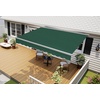image:imageMCombo Patio Awning 10x8 Feet Sunshade Canopy with HalfCassette for Manual Retractable Awnings 4679 BeigeDark Green