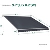 image:imageMCombo Patio Awning 10x8 Feet Sunshade Canopy with HalfCassette for Manual Retractable Awnings 4679 BeigeDark Grey