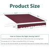 image:imageMCombo Patio Awning 111x95 Feet Fabric Replacement Sunshade Canopy for Retractable Awnings 111x95 ft BurgundyBurgundy