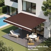 image:imageMCombo Patio Awning 111x95 Feet Fabric Replacement Sunshade Canopy for Retractable Awnings 111x95 ft BurgundyCoffee Brown